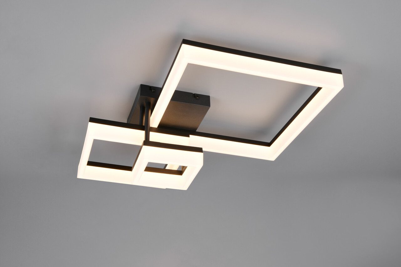 Plafoniera Camino, RL, 65x46.5x17.5 cm, 32W, 1x SMD LED, plastic, negru mat - imagine 5